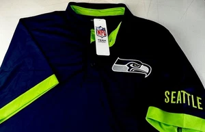 Seattle Seahawks Polo Sideline Shirt NEU genähte Ärmel Spellout Logo NFL Gr. XL - Bild 1 von 3