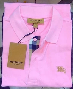 Burberry Men's Classic Polo Shirt Pink Size L Pre-owned - Picture 1 of 1
