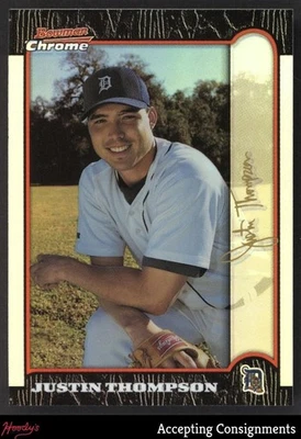 1999 Bowman Chrome Gold Refractors #289 Justin Thompson 20/25 TIGERS - Image 1 of 2