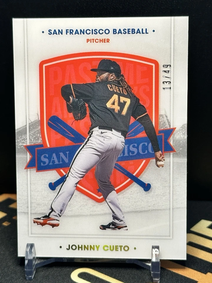 Panini Chronicles America's Pastime 2021 Johnny Cueto #57 SP oro 13/49 Foto 1 de 4