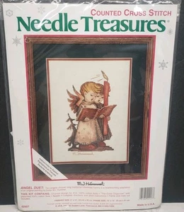 M J Hummel Needle Treasures "Angel Duet" punto croce contato #02927 nuovo USA - Foto 1 di 4
