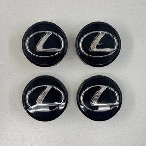Lexus F Sport Black 62mm Wheel Center Cap Rim Hubcaps 71A104-0010 Set of 4 OEM - Picture 1 of 5