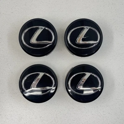 Lexus F Sport Black 62mm Wheel Center Cap Rim Hubcaps 71A104-0010 Set of 4 OEM - Image 1 of 4