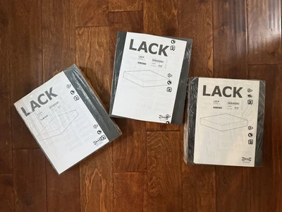 IKEA Lack Estantes Flotantes en Negro 11.75” X 10.25” 701.036.22 ¡Juego de 3 Sellados! Foto 1 de 4