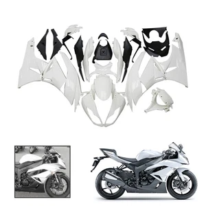 Unpainted Bodywork Fairing Kit NEW Fit For KAWASAKI Ninja ZX6R ZX-6R 2009-12 - Foto 1 di 10