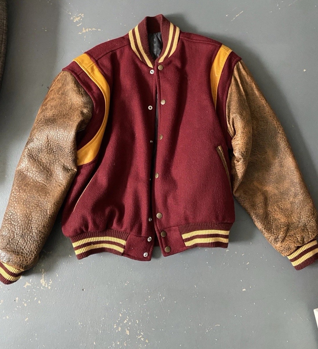 ジャケット・アウター Vtg 80-90s varsity jacket NihonUniv used Varsity Jacket L Vintage 80s 90s Bomber Letterman Coat