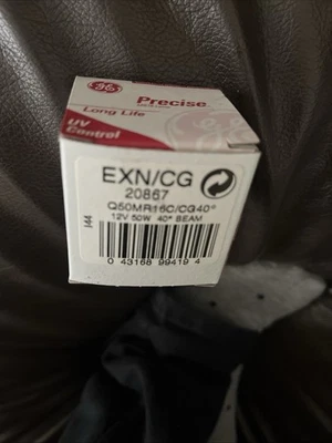 GE 50W Halogen ConstantColor Light Bulb. Q50MR16C/CG40° / 12v 50w Beam New Box - Image 1 of 4