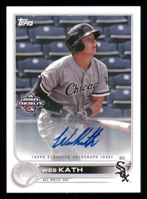 2022 Topps Pro Debut AUTO #PD63 Wes Kath - Image 1 of 2