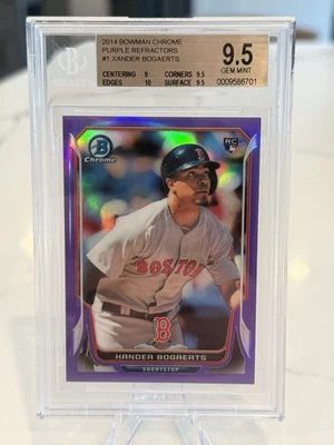 Xander Bogaerts 2014 Bowman Chrome Purple Refractors #1 Rookie 049/150 BGS 9.5 - Image 1 of 2