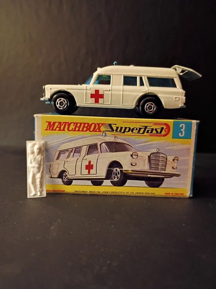 Matchbox SF  "MINT" #3 Mercedes Benz Binz Ambulance 1967  Crisp Early Orig H Box - Image 1 of 4