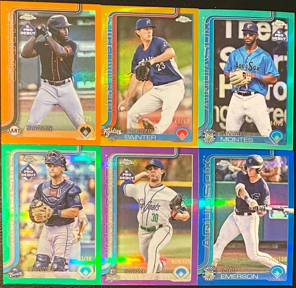 2025 Topps Pro Debut - CHROME COLOR PARALLELS - You Pick - Image 1 of 1