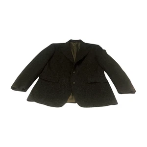 VTG Polo Ralph Lauren Made In USA Wool Tweed Herringbone Blazer Jack 41/42 - Picture 1 of 8