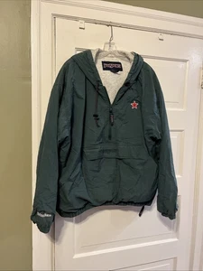 Herren Vintage Jansport grün gefüttert Kapuze Windbreaker Heineken Jacke Gr. XL (ls) - Bild 1 von 9