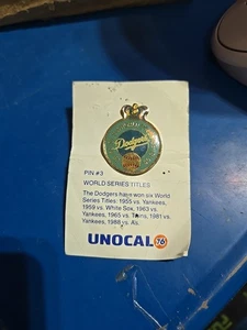 1990 Unocal 76 Los Angeles Dodgers 6 World Series Titles Pin #3 Metal Rare - Picture 1 of 2