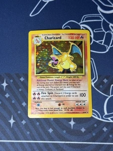 Charizard Holo 4/102 - Base Set Unlimited - Water Damage - Picture 1 of 10