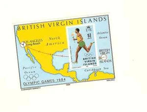 PARES DE SETENENT OLÍMPICOS DE 1984 ISLAS VÍRGENES BRITÁNICAS CON LOGOTIPOS Y ENVÍO SIN MONTAR O NUNCA MONTADA ENVÍO GRATUITO - Imagen 1 de 2