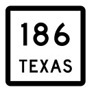 Texas State Highway 186 Sticker Decal R2484 Highway Sign