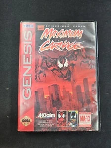 Sega Genesis - Maximum Carnage: Spider-Man and Venom - Game in Box - Picture 1 of 16