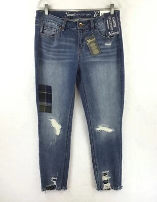 Natural Reflection Vintage Reunion Girlfriend Patchwork Denim Jeans NWT Size 6R - Image 1 of 4