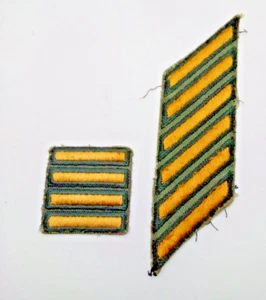 lot of 1 set US Military service and overseas stripes VTG green gold - Picture 1 of 4