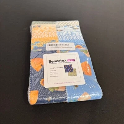 Wildflower Honey Strip-Pieces 40 | 2.5" x 42" Strips | 100% Cotton - Image 1 of 4