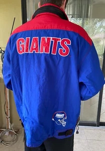 Chaqueta Abrigo de Invierno Vintage Champion NFL NY Giants Cremallera Aislada Grande Starter - Imagen 1 de 12