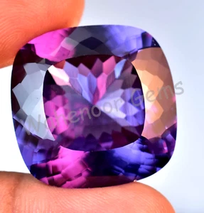 Natural Color Change Sapphire 63.20 Ct Stunning Cushion Certified Loose Gemstone - Picture 1 of 6