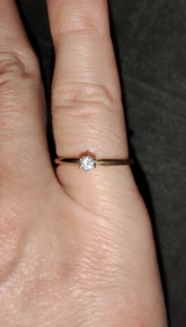 .25 Carat Solitaire Diamond Ring 14K Gold 1/4 Ct Diamond Engagement Ring SZ 5 - Picture 1 of 4