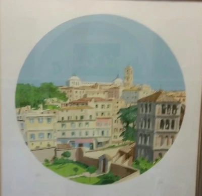 ALDO RISO, "LUCE DI ROMA", SERIGRAFIA, CENTIMETRI 100x100 - Immagine 1 di 4