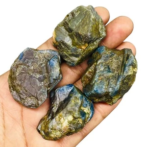 4 Pcs Natural Sapphire Corundum Rough 37-41mm Huge Loose Unheated Gemstones - Picture 1 of 10