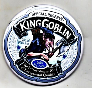 King Goblin Fridge Magnet Beer Mat Bar Lager 3" 75mm Blade Sub Badge Wychwood - Picture 1 of 4