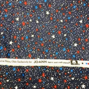 100% Cotton, Red White and Blue Stars, Quilting Fabric, 1 Yard 31" - Picture 1 of 2
