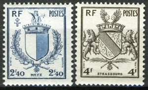 France 1945, Liberation of Metz and Strasbourg WW2 set VF MNH, Mi 707-08 - Picture 1 of 1
