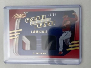 Aaron Civale 2021 Absolute Tools of the Trade Dual Swatches Spectrum Red /99 - Picture 1 of 3