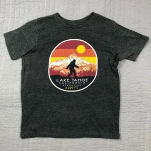 Big Foot Lake Tahoe T Shirt Boy Large Youth Gray Graphic Blue 84 California Kids - Picture 1 of 24