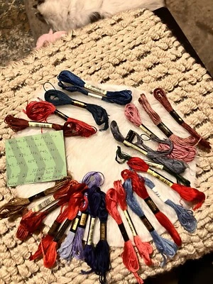 DMC LOT OF  21 EMBROIDERY THREAD FLOSS MISCELLANEOUS RANGE 300-370 - Image 1 of 4