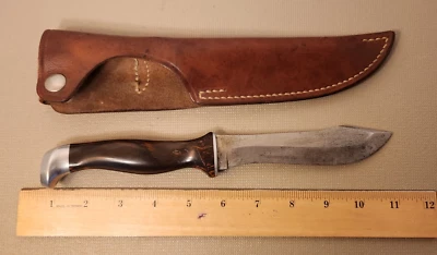 Vintage Cutco 1765 White Puma Hunting Knife Leather Snap Sheath Used Clean Deer - Image 1 of 4