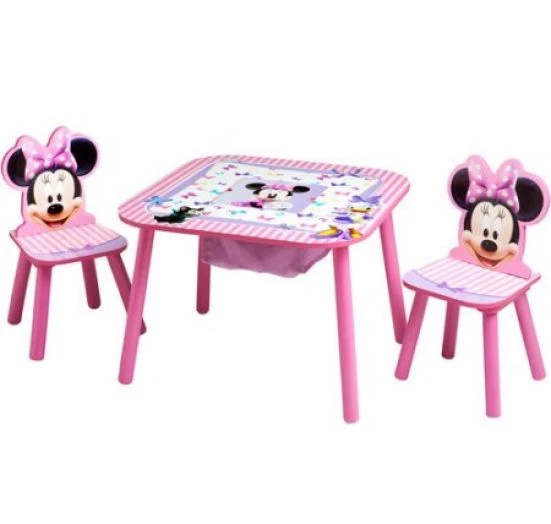 Juego de sillas de mesa Minnie Mouse muebles juego niños pequeños juego color preescolar Foto 1 de 1
