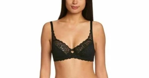 Triumph Amourette Spotlight Wired Full Cup Soft Bra Black Size 32B UK Free P&P - Picture 1 of 3