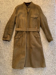 Vintage: warmer Winter- / Ledermantel mit Innenpelz Top Qualität, ca 50er Jahre  - Bild 1 von 10