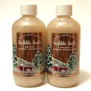 NEW 2 BATH & BODY WORKS BRIGHT LEMON SNOWDROP FRAGRANCE BUBBLE BATH 8 FL OZ ALOE - Picture 1 of 4