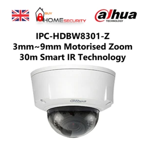Dahua IP67 IPC-HDBW8301-Z POE motorised Zoom 3mm>9mm Dome Camera 30 Metres IR - Picture 1 of 1