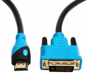 Cable reproductor Blu Ray 5 metros CPO HDMI a DVI XBox 360 PS3 - negro/azul #JMID3 - Imagen 1 de 3