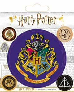 HARRY POTTER Sticker Sheet with 5 x Vinyl Stickers (HOGWARTS) - Picture 1 of 1
