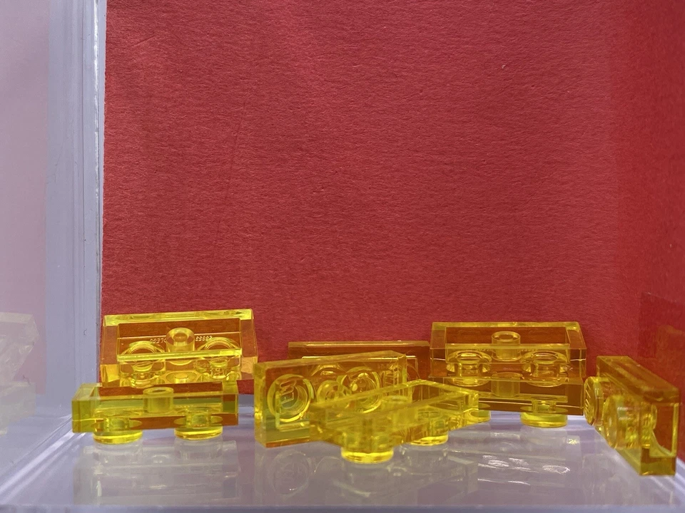 Lego Parts Lot x (8) Ct ~ Trans-Yellow Plate 1 x 2 ~ No 3023 - Image 1 of 1