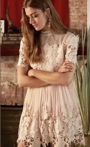 $265 Free People X Saylor Lace Dress XS Peach Wedding “hollie” - Picture 1 of 12