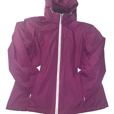 Chaqueta de invierno Athletech púrpura/blanco capucha extraíble talla XL #PB-2 Foto 1 de 4