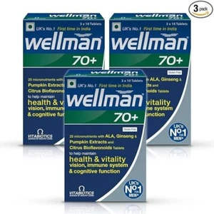 3X Wellman 70+ Multivitamin Supports Health & Vitality,Cognitive Function,Vision - Picture 1 of 6