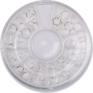 THE EDGE NAILS Amy G - 3D Nail Art 48 Piece Decoration Wheel - Silver - Picture 1 of 1