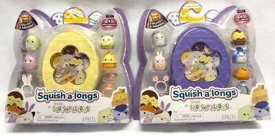 Squishmallow Squish-a-Longs Serie 2 Juego de Pascua - Amarillo y Púrpura - ¡NUEVO! Foto 1 de 4